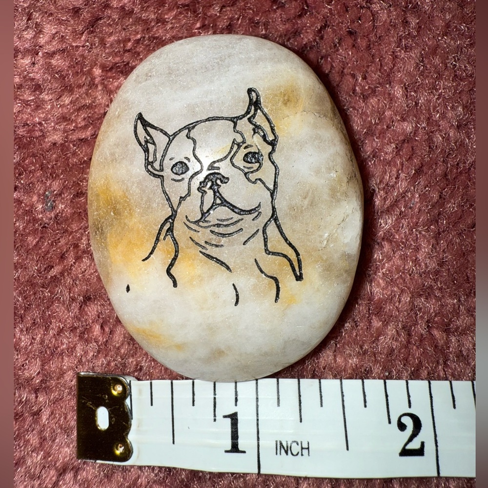 Decorative Boston Terrier Stone
